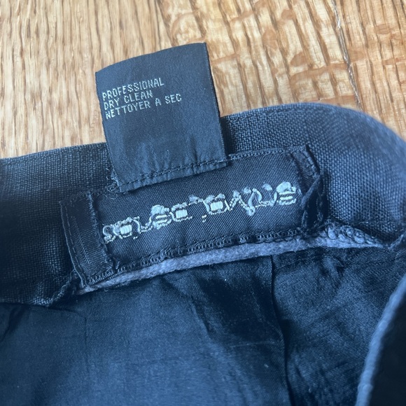 80s vintage designer high waisted linen pants - Picture 8 of 9